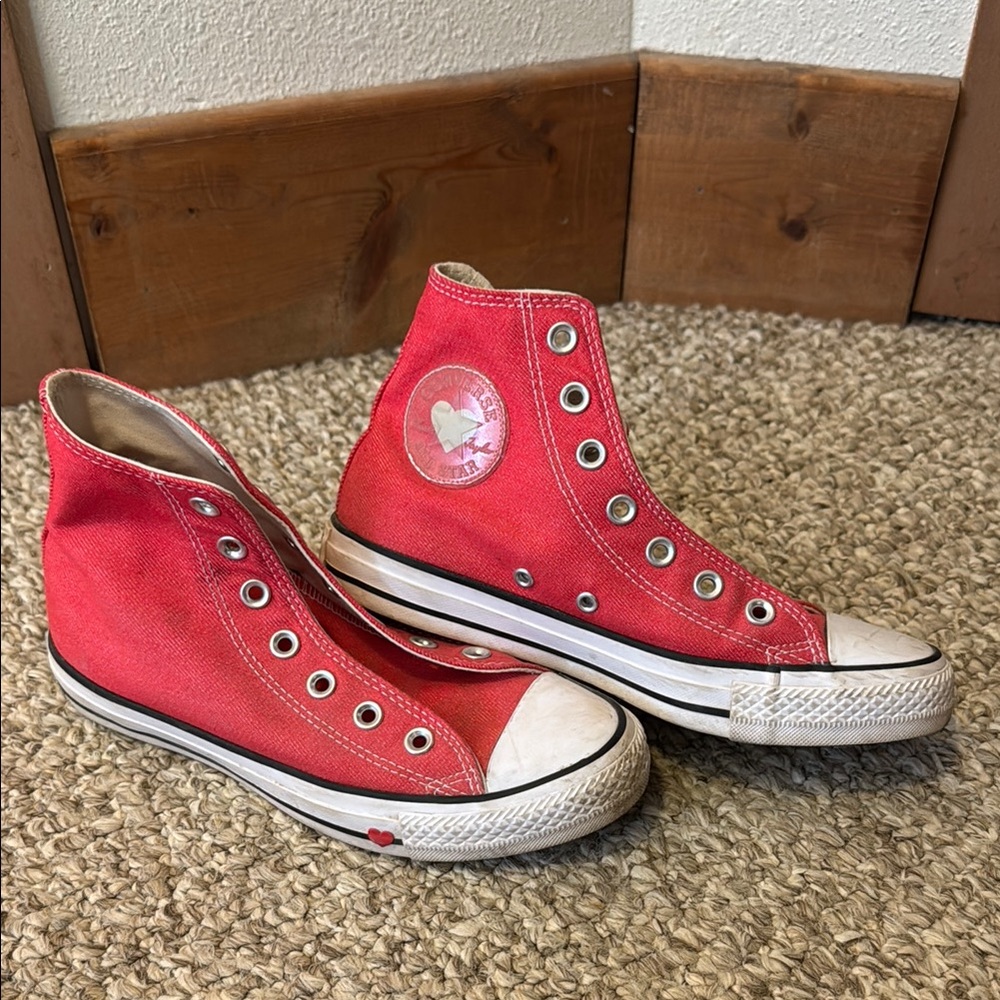 Red High-Top Sneakers